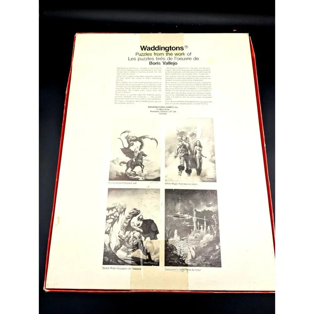 Waddingtons Fantasie Puzzle Flying Serpent By Boris Vallejo 750 Pieces Vintage 1